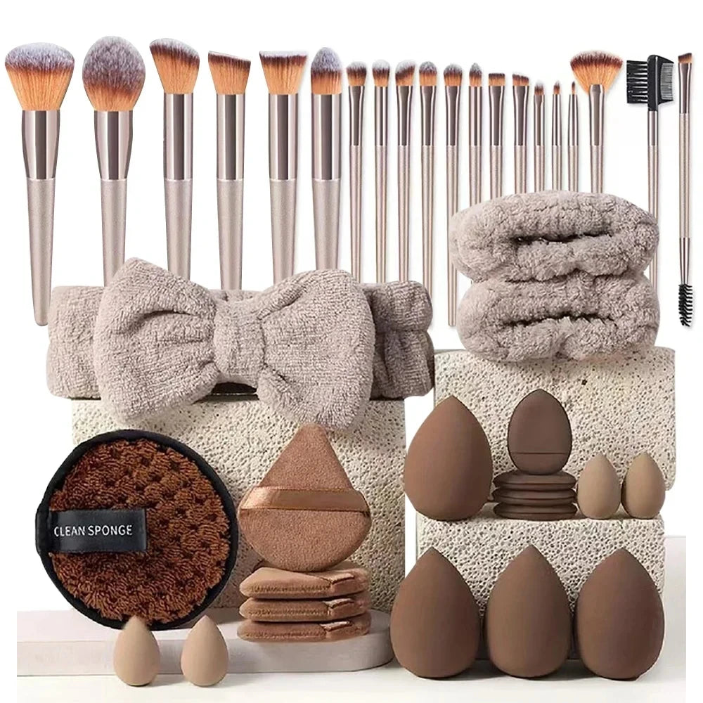 Set de Brochas Profesionales con Accesorios - Piel Mixta