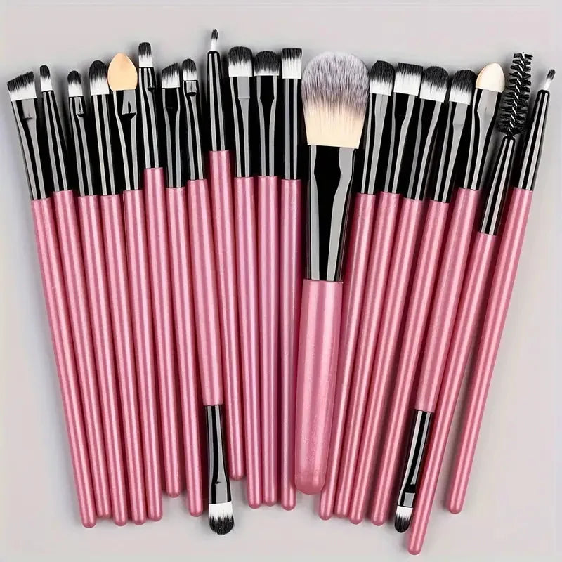 Set de 20 Brochas de Maquillaje Profesionales + Esponja de Regalo