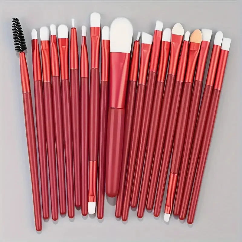 Set de 20 Brochas de Maquillaje Profesionales + Esponja de Regalo